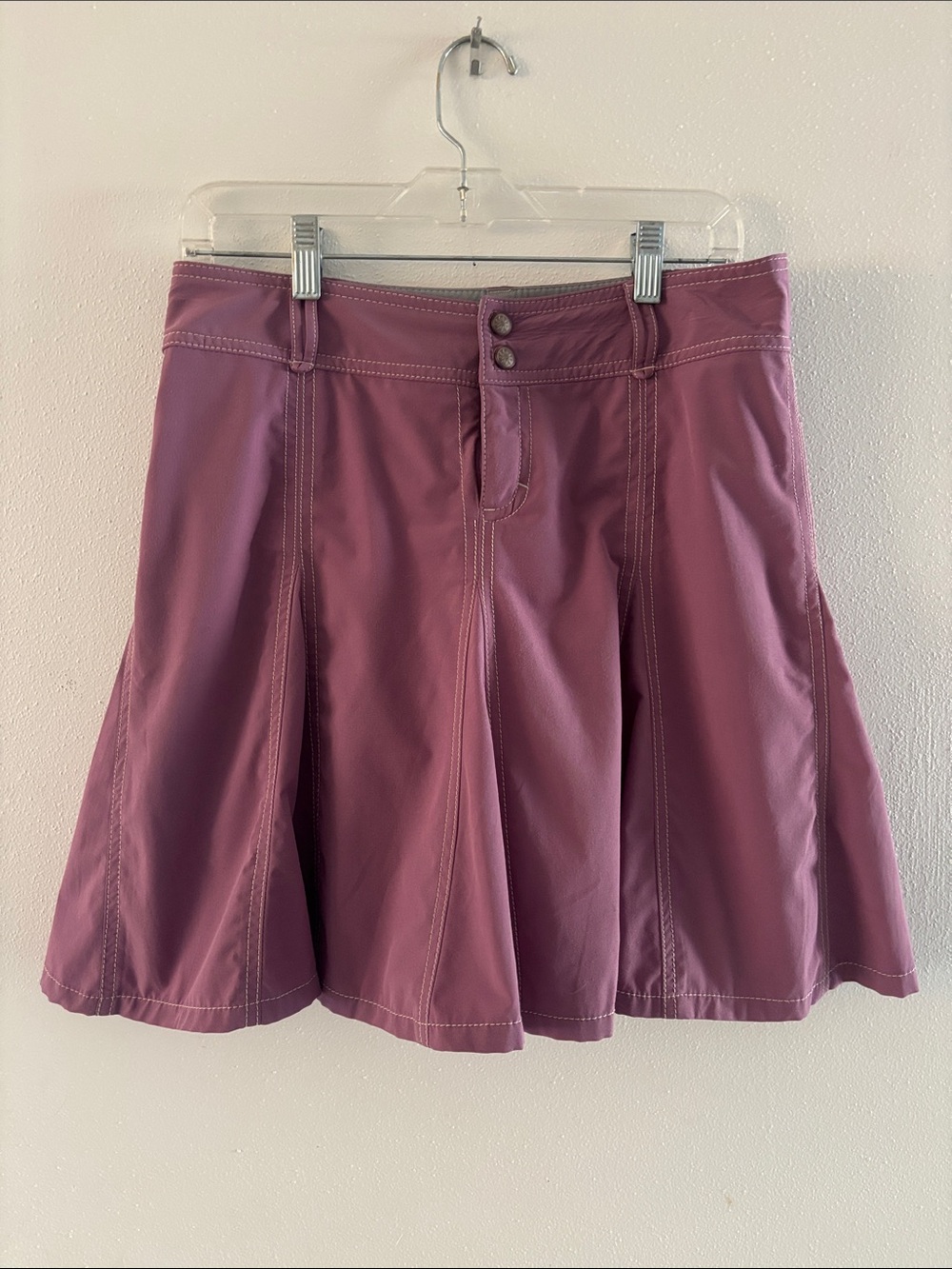 Athleta Dusty Mauve Pleated Performance Skirt-Size 6-